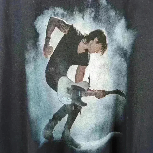 Keith Urban T-Shirt Mens  Large 2018 GraffitiU World Tour Double Sided Black - Picture 2 of 5